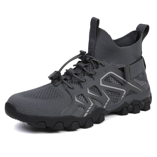 Chaussures de Plage pour Hommes Lacets Élastiques Respirants Confortables pour Randonnée en Plein Air