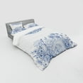 thumbnail image 2 of Ambesonne Blue Bedding Set 4 Pcs, Bridal Bouquet Carnations, Queen, Blue White, 2 of 2