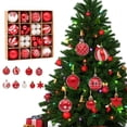 thumbnail image 1 of 42 Piece Christmas Tree Ornament Set with Festive Colored Illustrations and Patterns for Holiday Decorating 42PCS, 1 of 5