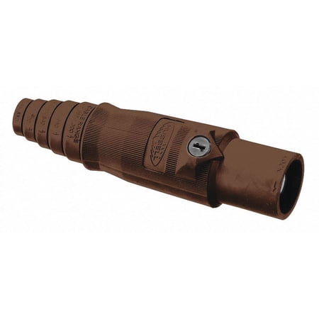 UPC: 0783585112282 | Hubbell Connectr 3R  4X  12 Male Brwn 2/0 to 4/0 HBL400MBN