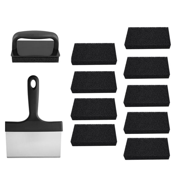 Grill Brush And Scraper Set With Replaceable Cleaning Heads 10 Pack Grill Cleaning Kit For BBQ Grills And Outdoor Cooking