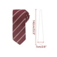 thumbnail image 2 of INSPIRE CHIC Men's Stripe Ties Neck Cotton Blend Self-tied Skinny Neckties for Wedding Deep Red One Size, 2 of 4
