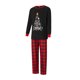 thumbnail image 3 of Pijamas navideños para toda la familia: conjunto de camiseta de manga larga con estampado de árbol y pantalón. Ropa de dormir navideña., 3 of 10