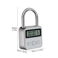 thumbnail image 5 of Luniquz Metal Timer Lock, 99 Hours Max Timing Lock, USB Rechargeable Timer Padlock with LCD Display, Multi-Function Micro Electronic Timer Lock, Heavy Duty Metal Time Out Padlock(Silver), 5 of 6