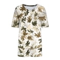thumbnail image 7 of Idoravan 2 Piece Sets for Women Summer Women's Fashionable Casual Solid Color Home Wear Short Sleeve Round Neck Pajama Top with Pants Set, 7 of 7