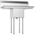 thumbnail image 2 of Koolmore 14x16x11 NSF Stainless Steel Kitchen Prep/Utility Sink in Silver, 2 of 7