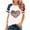 White, variant on Trendy Womens Tops The Fourth of July Short Sleeve White Raglan T-Shirts Lady Blouses 2x