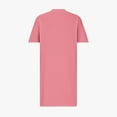 thumbnail image 5 of Ecqkame Women's Plus Size Dress Summer V Neck Short Sleeve Casual Dress Solid Color Loose Midi Dress with Pockets Pink XXL, 5 of 5