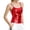 Red, variant on Women' Color Sexy Camisole Slim Fit Vest With Thin Shoulder Strap Top Gold L Gold L
