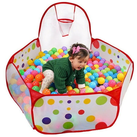Mubineo Baby Ball Pit Play Tent, 6-Sided Ball Pit with Basketball Hoop for Kids Toddlers Outdoor Indoor Play