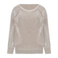 thumbnail image 2 of Byworldtasic Womens Sweaters Striped Sweaters for Women Boat Neck Batwing Sleeve Oversized Pullover Sweater Tops White, 2 of 5