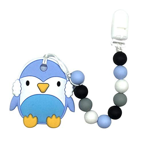 Silicone Penguin Teether Pendant BPA Free Teething Toys Baby Teething Shan 
