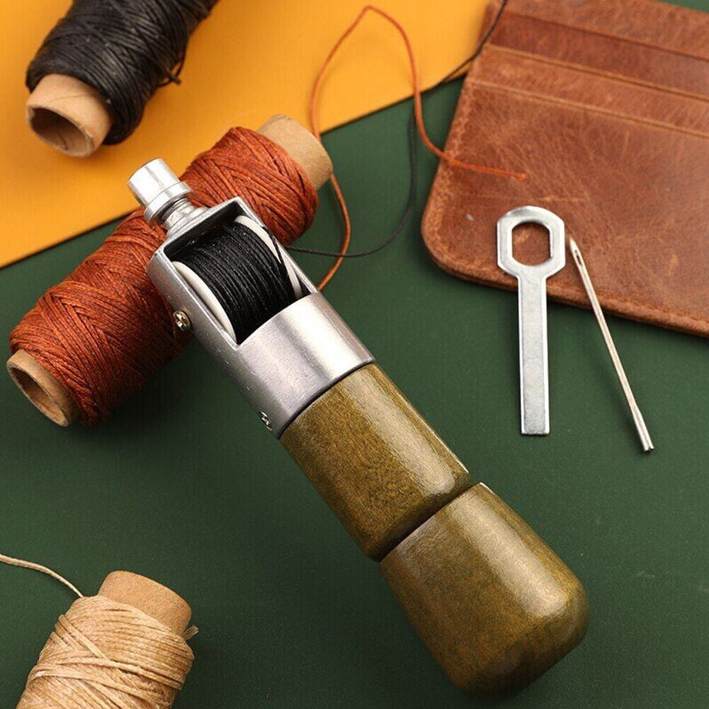 Leather Sewing Awl Thread Kit with Waxed Thread Manual Speedy Stitcher Tool USA