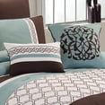 thumbnail image 2 of Riverbrook Home 8 Piece Comforter Set, King, Blue/Brown/Ivory, Tolbert, Polyfill, Adult, 2 of 7