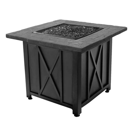- Blue Rhino Endless Summer Outdoor Propane Gas Black Lava Rock Patio Fire Pit