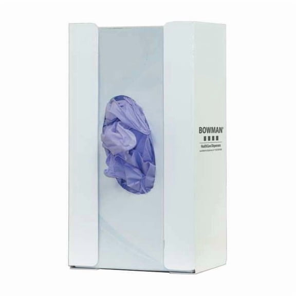 Glove Dispenser, Steel, Holds (1) Box ,White ,10 in H x 5-5/8 in W x 3-7/8 in D