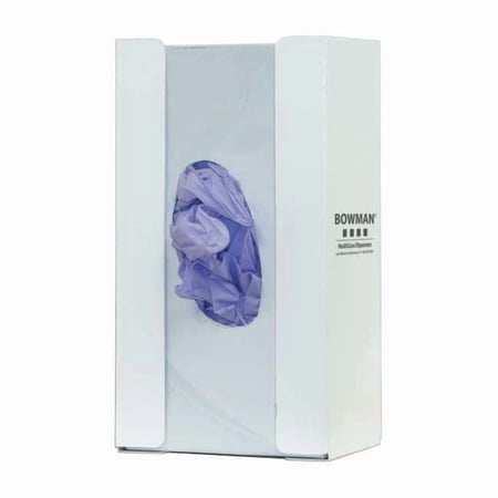 Glove Dispenser, Steel, Holds (1) Box ,White ,10 in H x 5-5/8 in W x 3-7/8 in D