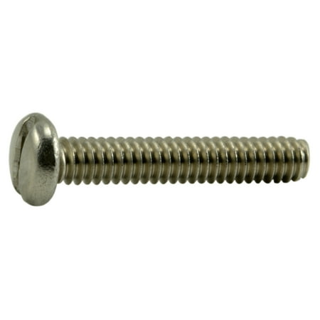 

#2-56 x 1/2 18-8 Stainless Slotted Pan Head Machine Screws (24 pcs.)
