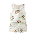 thumbnail image 3 of Summer Holiday QTOCIO Summer Boys Girls 2 Piece Outfits,Toddler Casual Clothing Set,,Children's Summer Printing ComfortableShort Round-Neck Tank Sets For Kids,Multicolor,4-5Years, 3 of 4