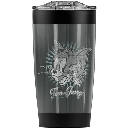 

Tom And Jerry/Happy Classic Pals Stainless Steel Tumbler 20 oz Coffee Travel Mug/Cup Vacuum Insulated & Double Wall with Leakproof Sliding Lid | Great for Hot Drinks and Cold Beverages