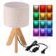 thumbnail image 2 of Lámparas De Mesa Led, Luz De Noche Pequeña, Accesorio De Iluminación Duradero, Estilo Para Dormitorio, Sala De Estar, Oficina, Hogar Con Pantalla De Tela De Lino Guardurnaity HA024317-01, 2 of 6
