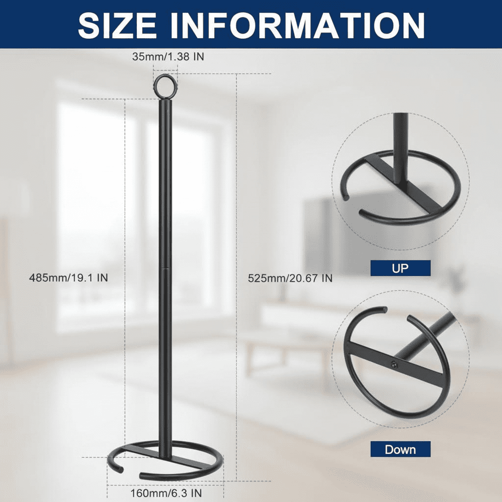 Freestanding 4-Roll Toilet Paper Holder Stand with Reserve Storage, All-Metal Bathroom & Kitchen Countertop Organizer in Matte Black