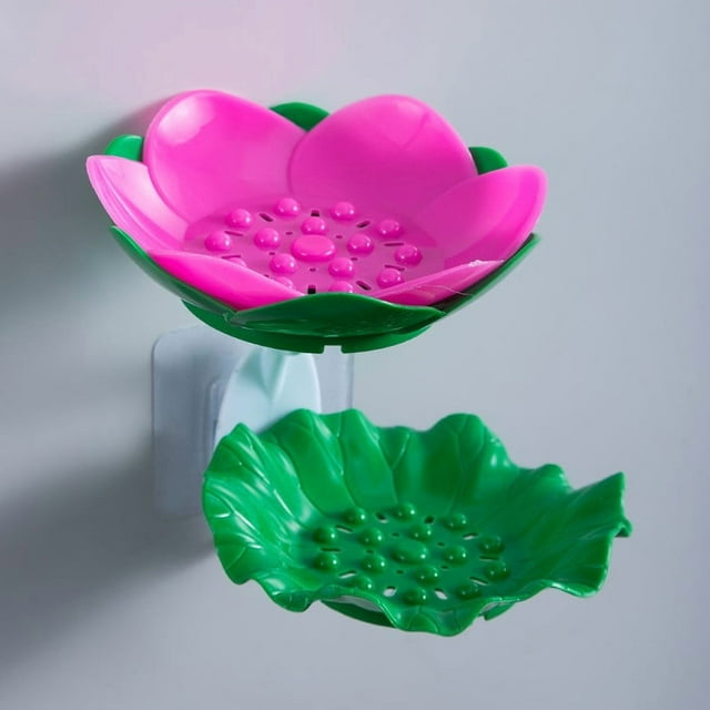 Birdeem Étagères de Rangement, Porte-Savon à Fleurs, Porte-Savon à Double Couche, Boîte de Rangement Murale Sans Perçage, Boîte pour Fleurs, Boîte de Rangement, Porte-Savon de Salle de Bain