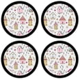 thumbnail image 2 of Silicone Non-Slip Drink Coasters with Removable Printed Absorbent Felt Pad - Set of 4 - Cute Bird Houses, 2 of 3