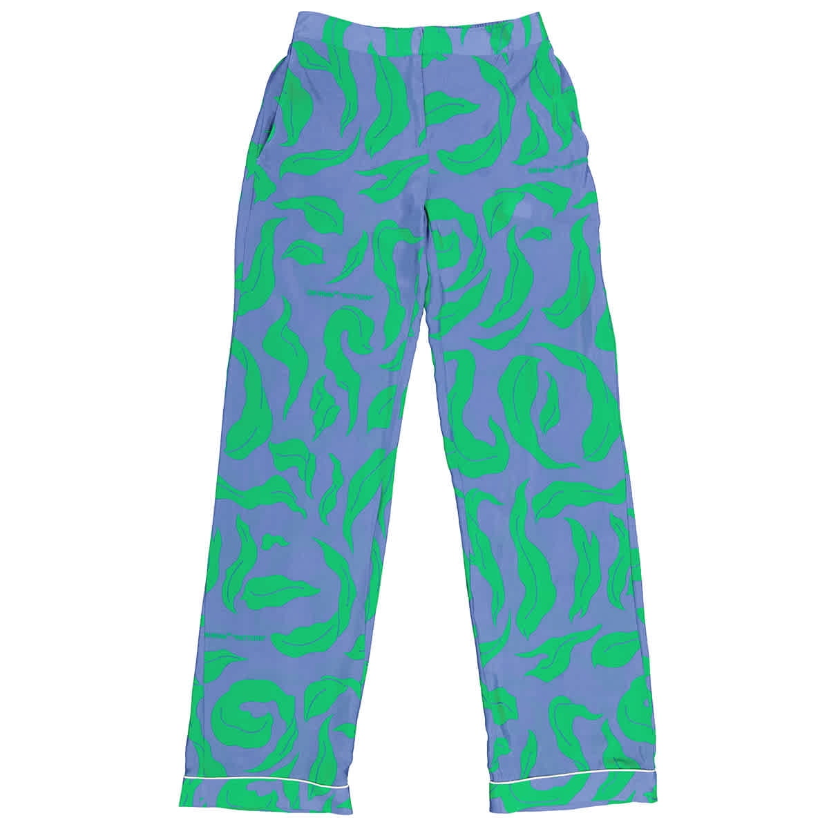 White Illusion Pajama-Style Trousers 