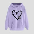 thumbnail image 2 of FamilyThread Womens Pullover Hoodie Comfortable Long Sleeve Sweatshirts Heart Casual Loose Tops Kangaroo Pocket Shirts, 2 of 3