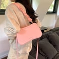 thumbnail image 4 of Bolso de mano para mujer, bolso de hombro simple de cuero PU, bolso de mensajero sólido cuadrado (rosa) Ndcxsfigh Para Estrenar, 4 of 5