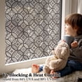 thumbnail image 6 of DKTIE 35.4" x 78.7" Black Glazed Pattern Fine Matte Window Film, Electrostatic Adsorption Installation Tool for Installation, Can Block Sunlight, Keep Heat and Protect from Ultraviolet rays., 6 of 10