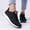 Black, variant on Women' Non-Slip MD Cushioning Sneakers - Lightweight Breathable Low-Top Running Shoes with Soft Sole & Cushioned Support, Fabric Upper Suitable for Travel, Work, Gym, Casual Wear - All-Season Comfort