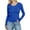 Blue, variant on Breezora Ribbed U Neck Slim Fit Long Sleeve Tee Versatile Basic for Layering Under Jackets or Cardis XXL Size Blue