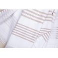thumbnail image 6 of Sticky Toffee Bath Towel Turkish Towel 100% Cotton, White Towel, Soft Absorbent Terry Backing, 65 in x 35 in, Tan, 6 of 7