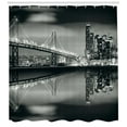 thumbnail image 3 of Ambesonne Black and White Shower Curtain, Panorama View, 69"Wx84"L, Dark Green, 3 of 3