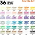 thumbnail image 3 of Shuttle Art Automatic Ink Control Acrylic Paint Markers, 36 Colors Brush Tip Acrylic Paint Pens for Rock Painting, Ceramic, Wood, Canvas, Glass, Stone, Fabric, Card Making, DIY & Art Supplies, 3 of 10