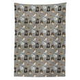 thumbnail image 3 of Ambesonne Dogs Tablecloth Rectangular Table Cover, Different Dog Breeds Art, 52"x70", Grey and Multicolor, 3 of 4