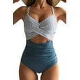 thumbnail image 1 of Traje de baño de una sola pieza para mujer, cintura alta, control de barriga, 1 of 4