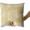 thumbnail image 4 of Yellow Gray Ethnic Boho Throw Pillow Covers 18X18 Inch Set of 2 Bohemian Carpet Vintage Pillow Cases Grey Floral Pillow Cover Farmhouse Home Decor for Sofa Couch Porch Outdoor, 4 of 6