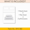 thumbnail image 6 of PRATYUX Twin XL 4-PC Organic Cotton Bed Sheet Set 800-Thread Count 100% Long Staple Cotton, 28 inch Deep Pockets [1 Flat, 1 Fitted Sheet, 2 Pillowcases] - Light Blue, 6 of 7