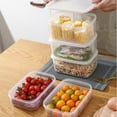 thumbnail image 6 of YIKA Tupperware Container Refrigerator Fresh-keeping Box Small Lunch Box Kitchen Lunch Box Plastic Storage Box Rectangular Sealed Box Kitchen Storage White, 6 of 9