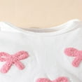 thumbnail image 5 of Odeerbi 0-18 Months Toddler Girls Summer Outfits Layette Set Rib Knit Cotton Bodysuit Bow Print Suspender Skirt Headband Three Piece Set Ruffle Jumpsuit Set Toddler Girls Clothes, 5 of 8