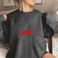 thumbnail image 2 of Heart Oversized Sweatshirts for Women Valentines Day Casual Crewneck Long Sleeve Pullover Cute Tops, 2 of 4