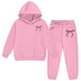 thumbnail image 3 of Uobin Girls Letter Print Hoodie & Jogger Pants 2 Piece Outfit Set Fashion Trendy Casual Matching Tracksuit for Kids Age 2-13 Years, 3 of 5
