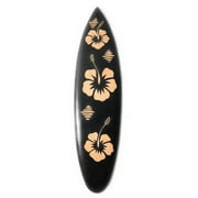 Wooden Surfboard w/ Hibiscus Flowers 20" - Surf Decor | #sur14g50
