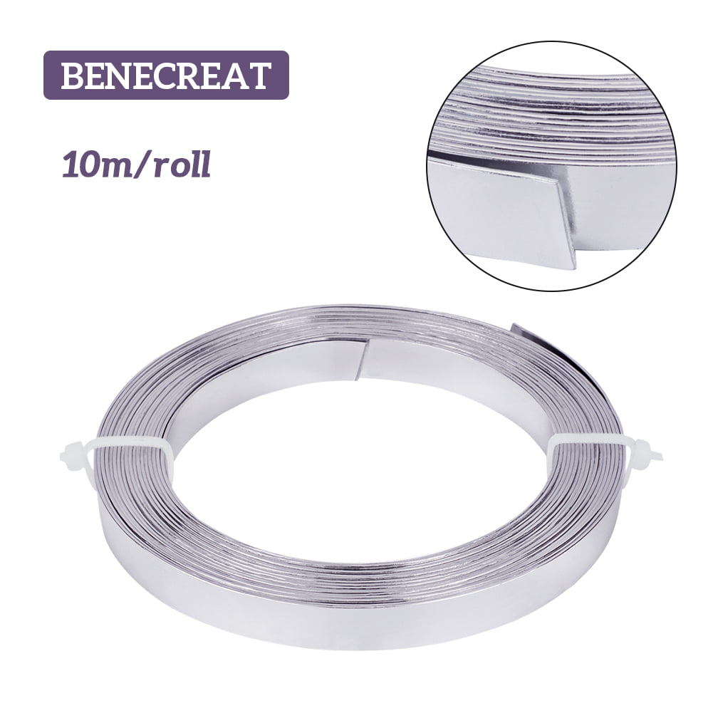 BENECREAT 12 Gauge/2mm Textured Silver Wire 33 Feet/10m Diamond Cut Aluminum Craft Wire for Ornaments Making and Other Jewelry Craft Work 