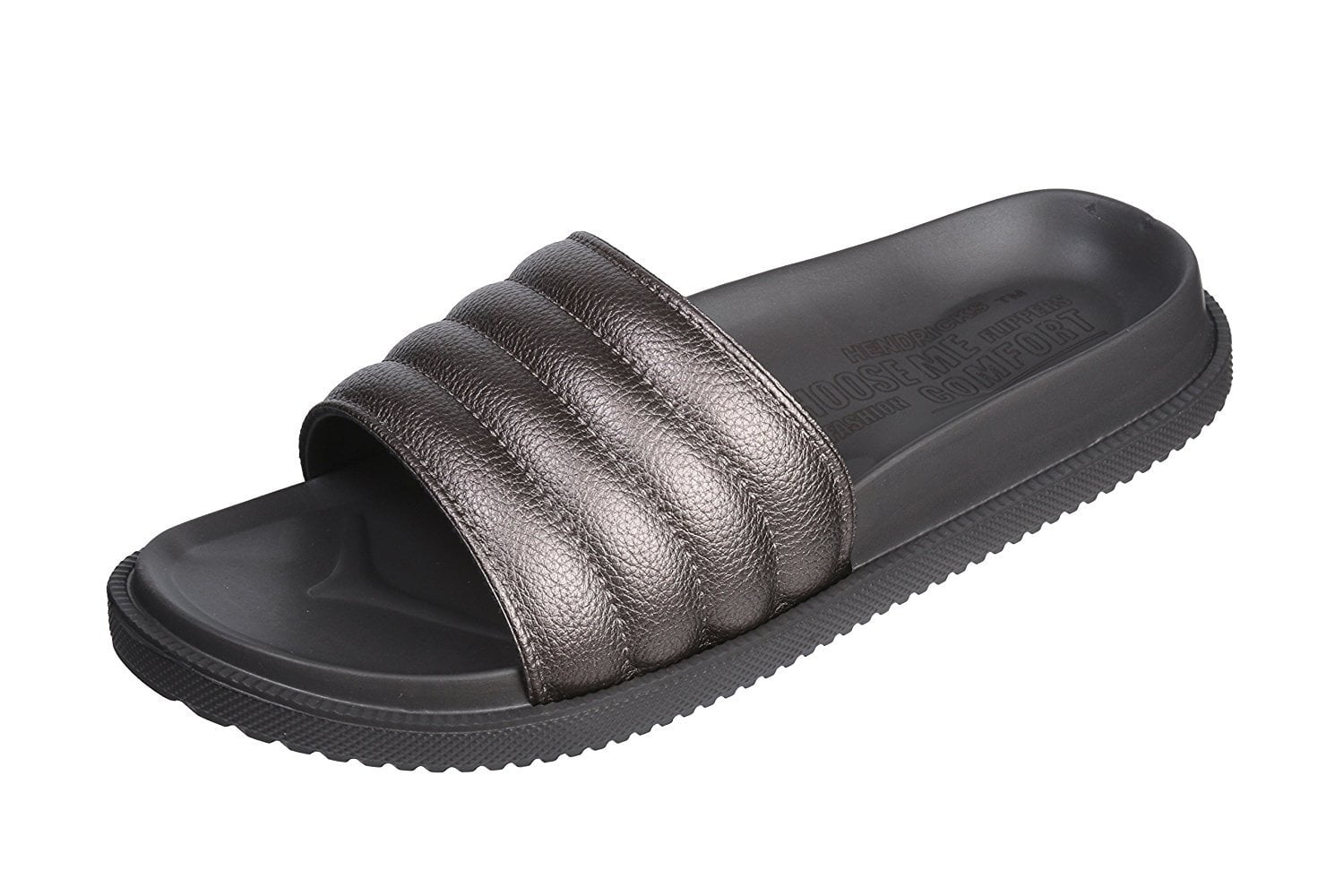 Hendricks Men's Open Toe Beach Slide Slipper with Soft Sole and Rippled