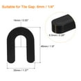 thumbnail image 2 of Uxcell 500Pack Horseshoe Shim Tile Spacers Wall Floor Tile Plastic 1/4 Inch Black, 2 of 4