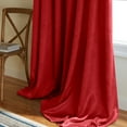 thumbnail image 2 of TOWN & COUNTRY EVERYDAY Lustre Solid Heavyweight Textured Sateen Indoor Curtains, Room Darkening Opacity, Grommet Top, Energy Efficient, 2-Pack Set, 52"x96", Chili, 2 of 10